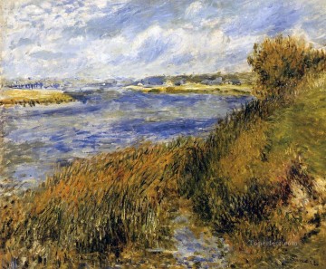  Pierre Art Painting - banks of the seine at champrosay Pierre Auguste Renoir Landscapes river